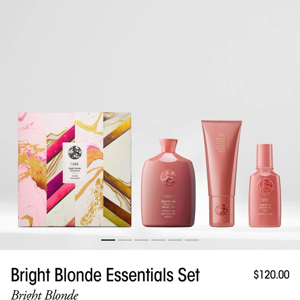 Oribe Bright Blonde Hair Care Trio in Pink